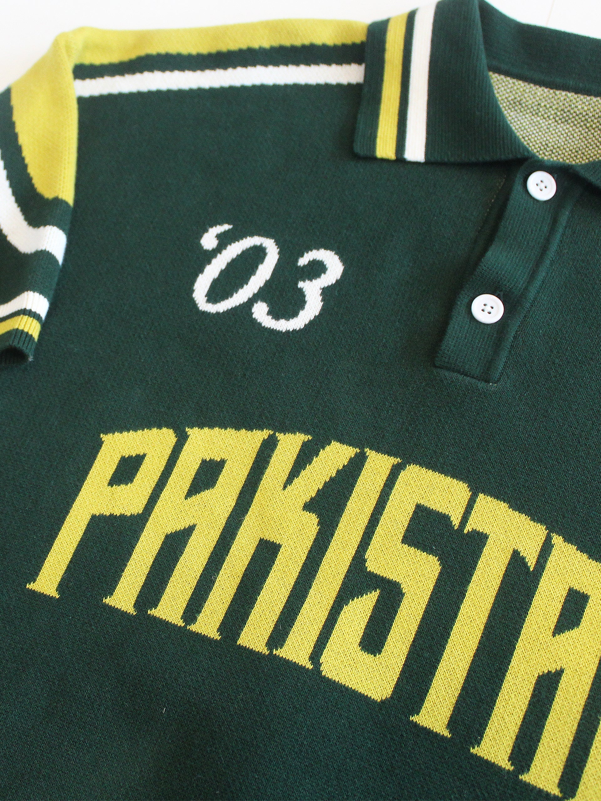 03' Legacy World Cup Jacquard Knit Pakistan Cricket Jersey: Restock Pre-Order - Image 3
