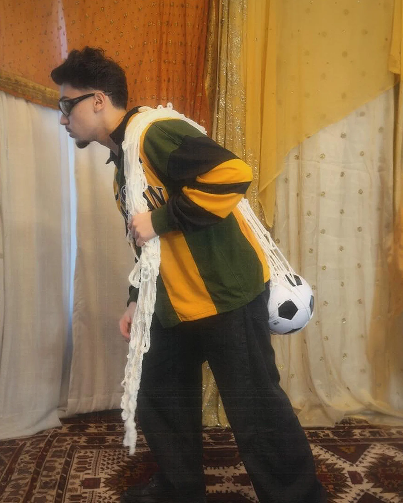 Goal Keeper LS Pakistan Striped Cotton Jersey: #4 - Image 4