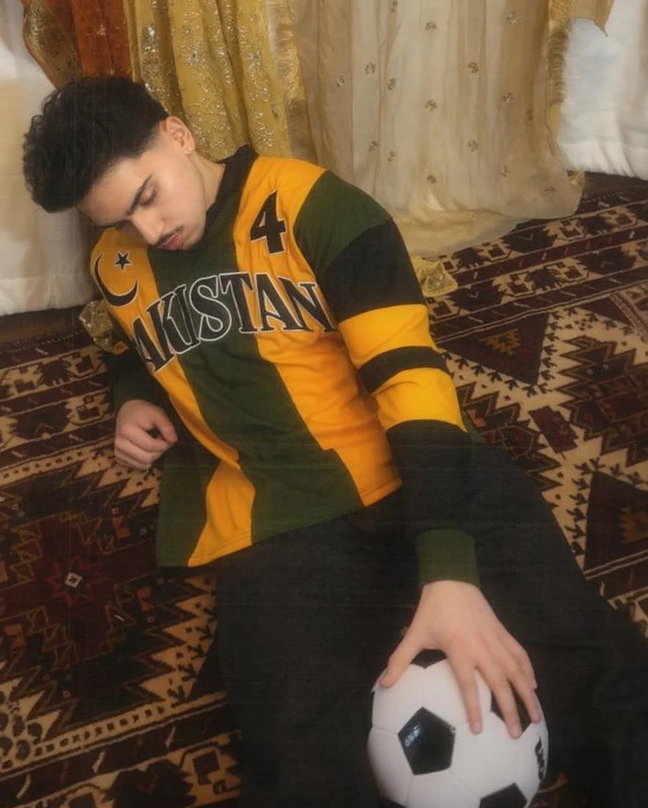 Goal Keeper LS Pakistan Striped Cotton Jersey: #4 - Image 7