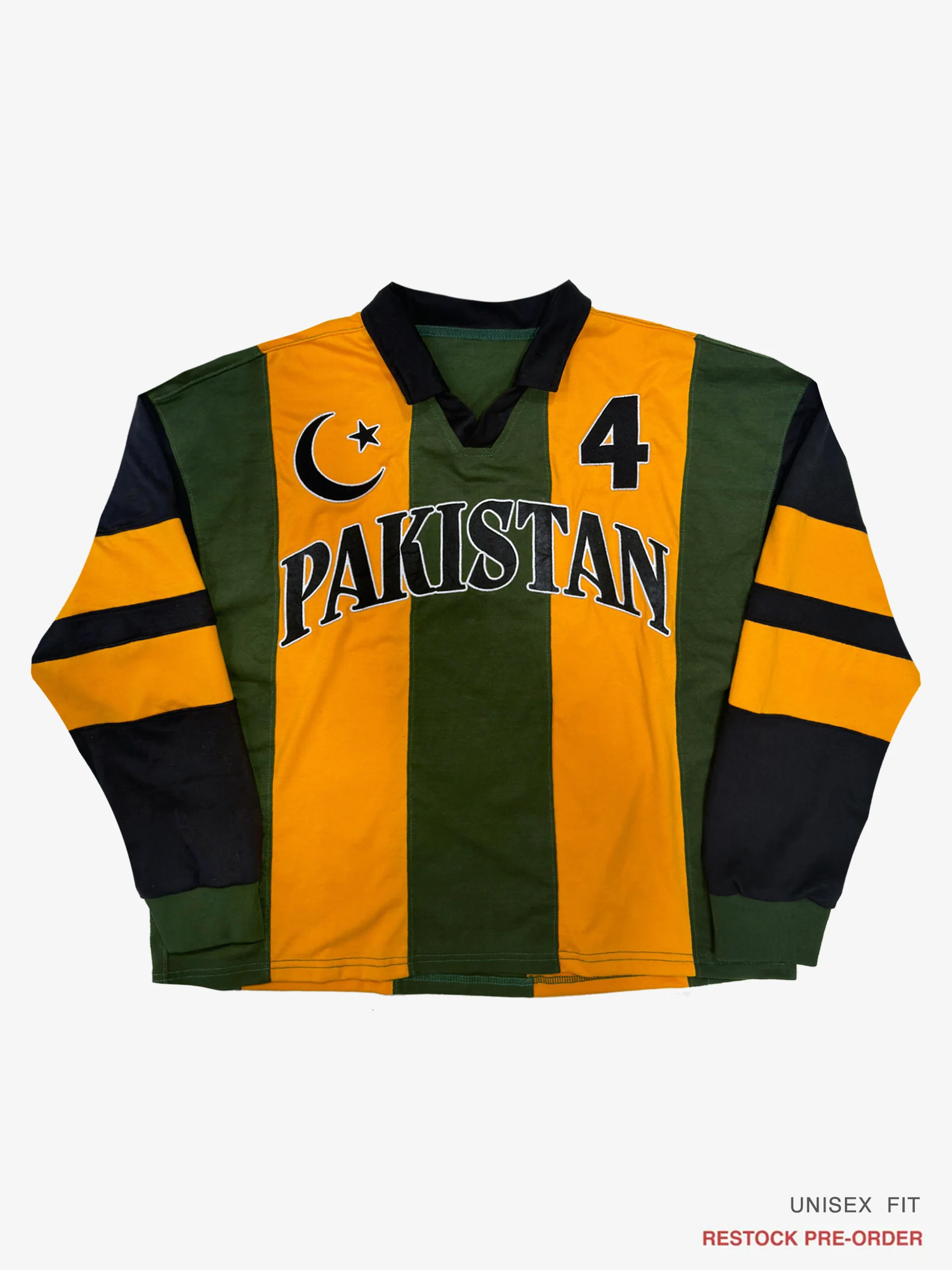 Goal Keeper LS Pakistan Striped Cotton Jersey: #4 - Image 9