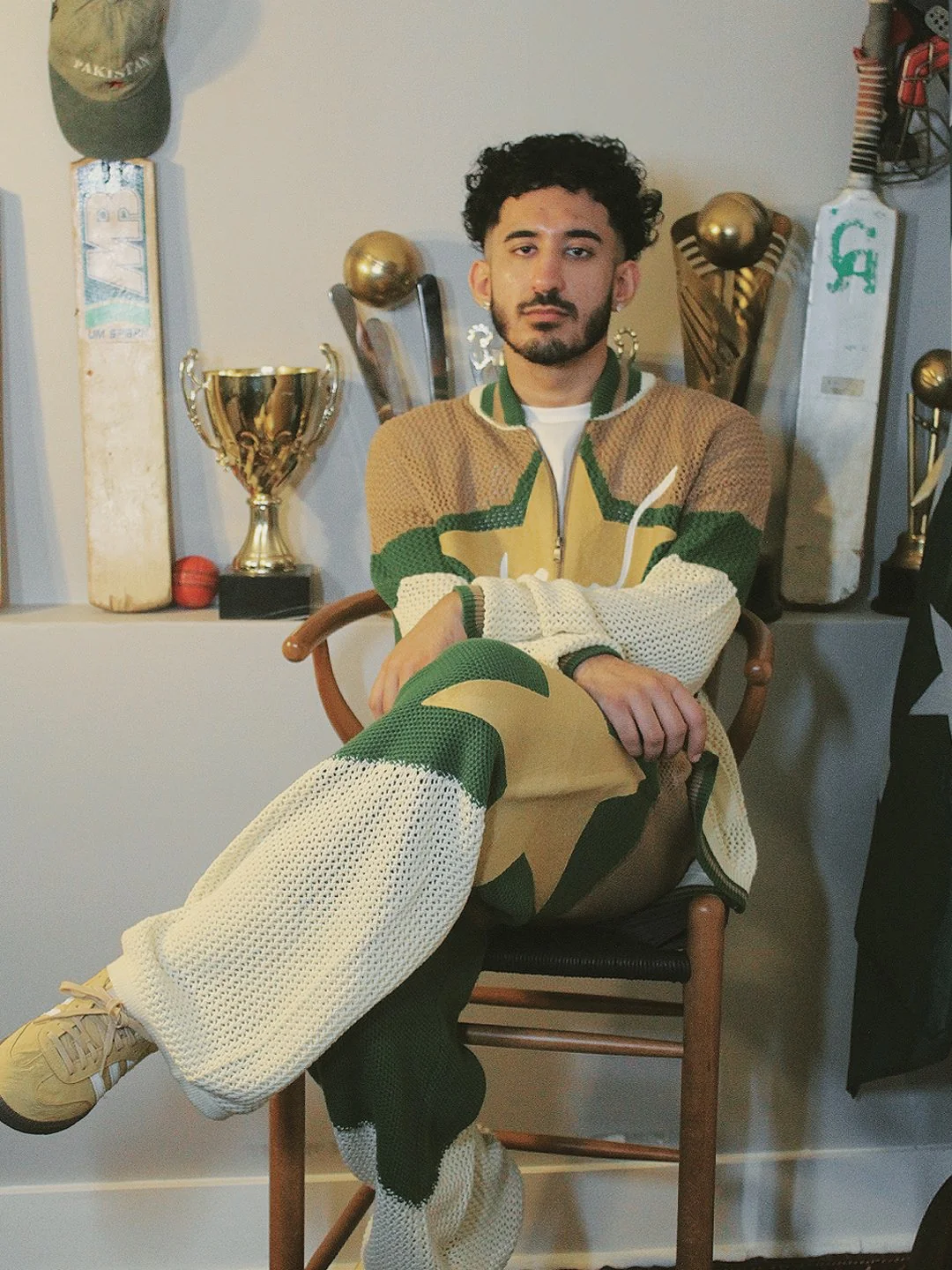 Crochet Knitted Pakistan Team Warm-Up Jacket - Image 10