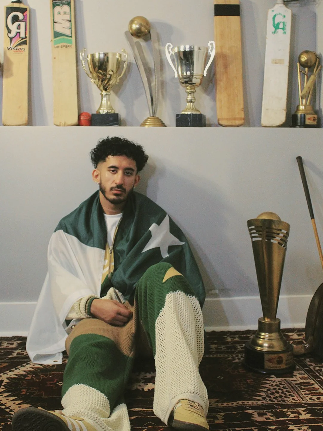 Crochet Knitted Pakistan Team Warm-Up Jacket - Image 15