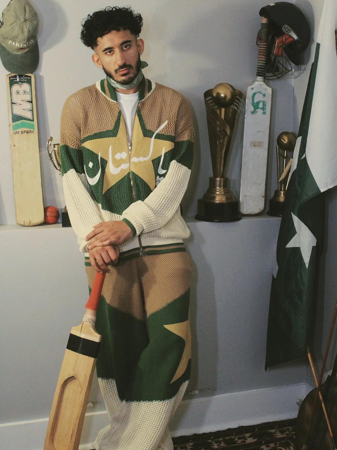 Crochet Knitted Pakistan Team Warm-Up Pants: Restock Pre-Order - Image 6