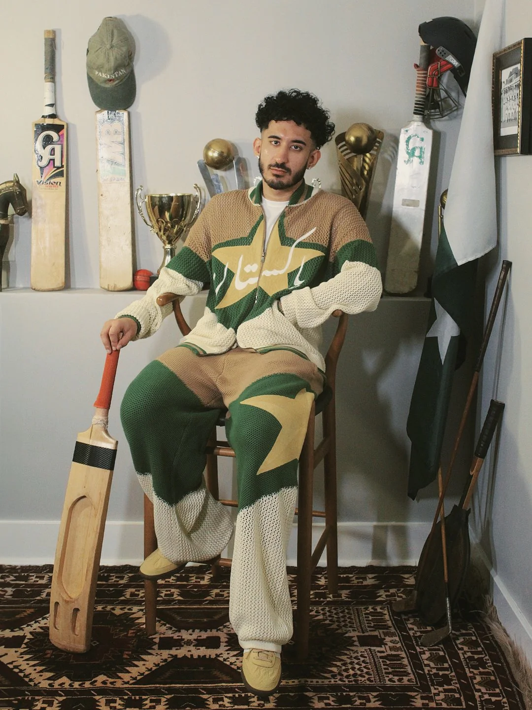 Crochet Knitted Pakistan Team Warm-Up Pants: Restock Pre-Order - Image 7