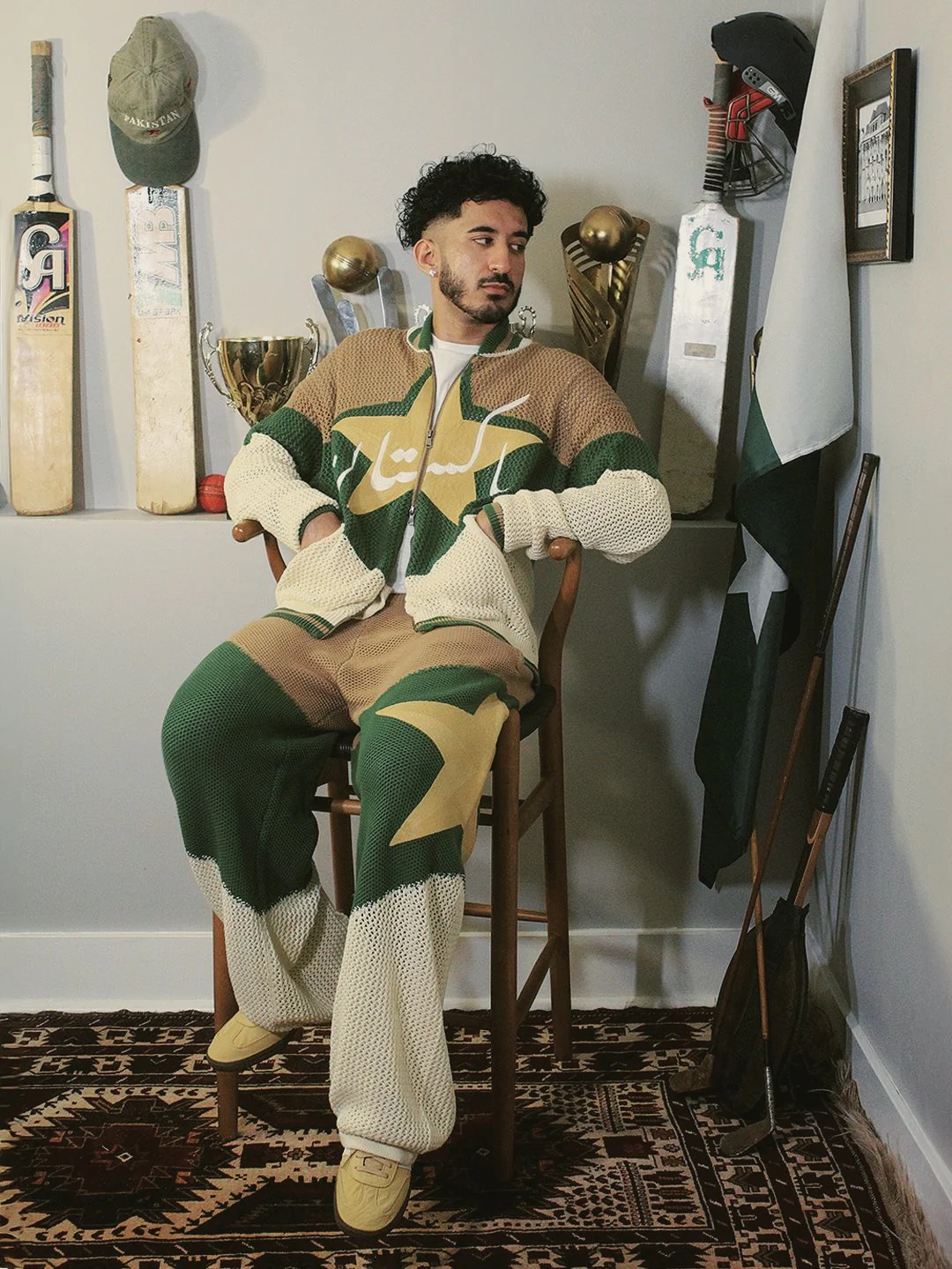 Crochet Knitted Pakistan Team Warm-Up Pants: Restock Pre-Order - Image 8